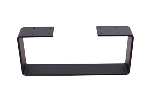 2 X 6"Coffee Table Legs,U Shaped Heavy Duty Solid Steel Table Legs,Cabinet Legs,Sofa Legs,Black #TOP2