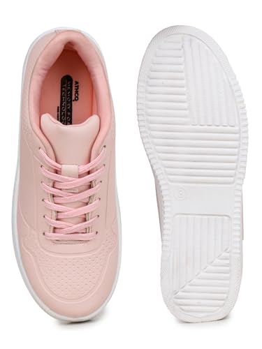 Image of ATHCO Womens Slick Doctor Shoes Women's Lace Up Sneakers Comfortable for Walking & Casual Wear Stylish Lightweight Design with Memory Foam Comfort for Health, Uniform and Nursing Footwear.