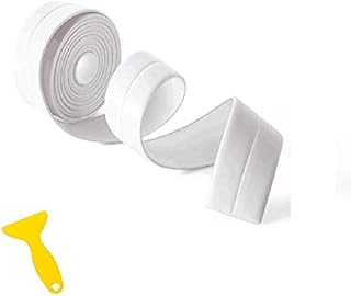 VR IDEA Bath Sealant Strip, Shower Sealant, Bath Seal Caulk Tape, Waterproof Anti Mold and Moisture Self Adhesive (1 ROLL White