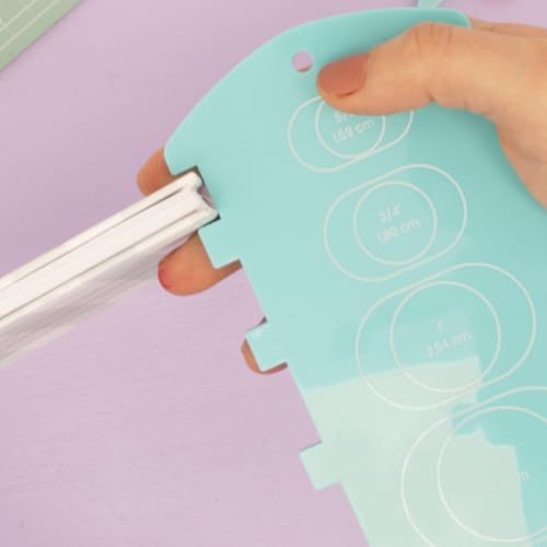 Craftelier - Szablon do projektów opraw pierścieniowych i spiralnych | Przydatny i łatwy w użyciu przewodnik po profesjonalnych wiązaniach wykończeniowych | Turkusowy - rozmiar ok. 20,5 x 8 cm
