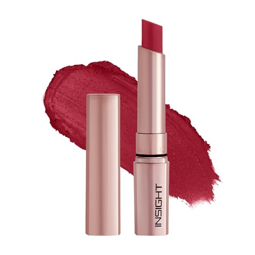 Image of INSIGHT Mousse Matte Lipstick - Red Velvet (4g) | Highly Pigmented | 12+ Hrs Long Stay | Lightweight Velvet Texture | Hydrating Formula with Ceramides & Argan Oil | Waterproof & Transferproof