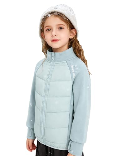 Image of Kids Girls Full Zip Sweatshirt Velvet Fleece Warm Jackets For Autumn Winter Camping Outdoors
