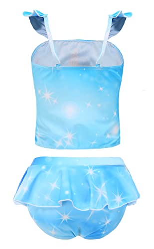 Image of Akokvlar Two Pieces Swimsuit Mermaid Bikinis Tankini Bathing Suit for Little Girls