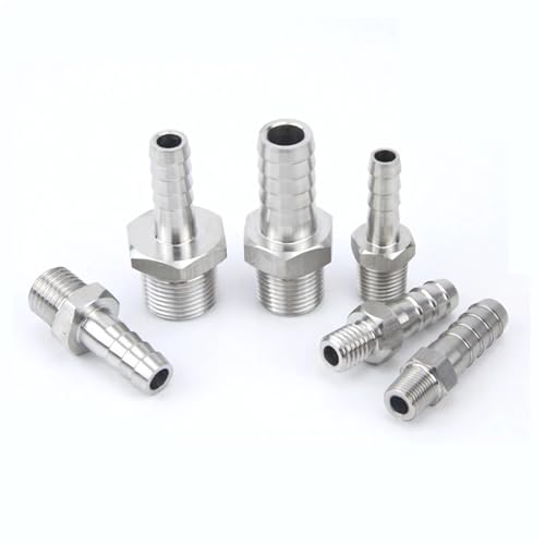 Conector de manguera de 16mm con rosca macho M4x0.7 en acero inoxidable 5