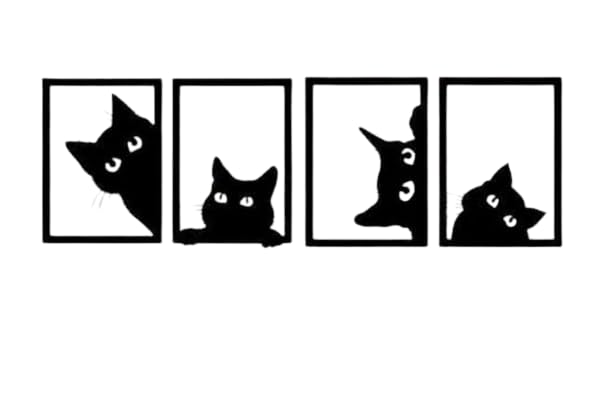 Different World 3D Kitty Cat Wall Stickers Decorative Wall Art Set for Living Room Bedroom Dining Room Nursery (B0D3PS74QR) Amazon Price History, Amazon Price Tracker