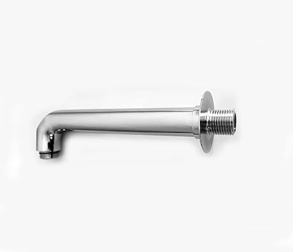 Yelk SHAM1318DX, Brass Modern 9 INCH Shower Arm, Extra Heavy Quality Deluxe .(Diamond Bright Mirror Chrome Finish).
