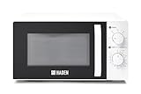 Haden 17L White Microwave Oven - 700W Easy Clean Microwave White - Manual Controls, 700W Power Compact Microwave Oven - Silent End Signal, Easy To Use Compact Microwave