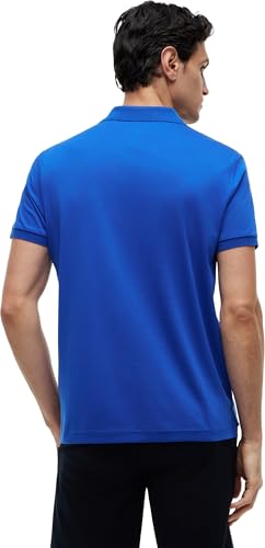 Tommy Hilfiger Herren Poloshirt Kurzarm Liquid Cotton mit Knopfleiste, Blau (Regal Blue), XS – Ansicht 3
