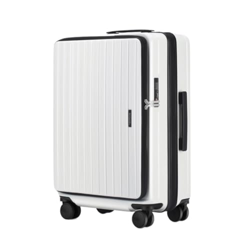 Suitcase Stylish and Practical Suitcases, Great Companions for Travel Luggage(White)