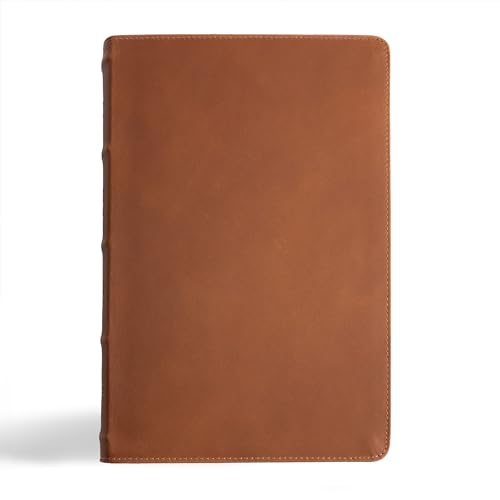 CSB Men's Daily Bible, Brown Genuine Leather...