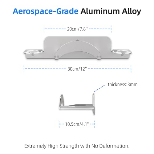 Bricok Soporte de pared de aleación de aluminio, compatible con Meta Quest 3/3S/2/Pro, 2 formas de almacenamiento, ahorro de espacio, color plateado - imagen 5