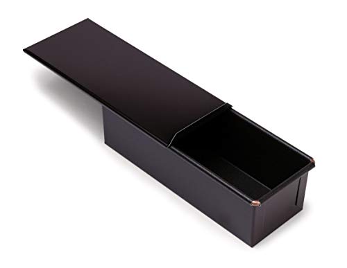 GOBEL - Moule à pain de mie avec couvercle - Indéformable - Acier - Revêtement antiadhérent bicouche - 25 x 9,3 x 7,6 cm