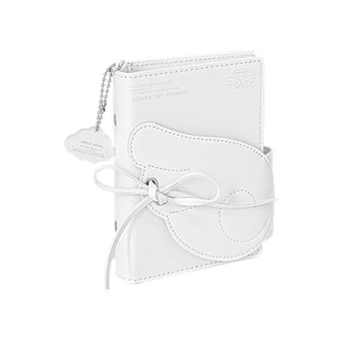 Leather Notebook Refillable Hardcover Journal with 6 Rings Leather Binder Covers for School Office Travel 64 Sheets