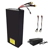 60V 40Ah Electric Scooter Battery, with 67.2V 5A Fast Charger and 2pcs Charging Port, use for 60V Dual Motor Kick Scooters