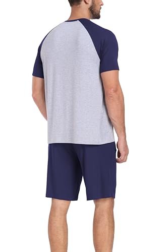 COLORFULLEAF Men's Bamboo Rayon Sleepwear Set