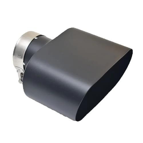 Embout silencieux d'échappement elliptique universel en inox automobile IN63 OUT150mm