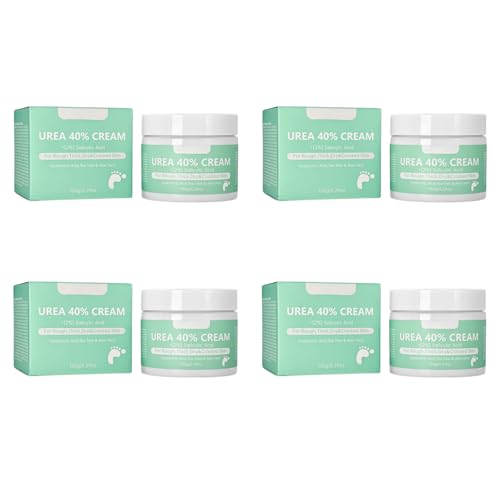 Crema de urea al 40% con 2% de ácido salicílico para talones y pies secos agrietados, eliminador de callos y exfoliante crema para pies, efecto profundo con árbol de té, aloe vera y ácido hialurónico