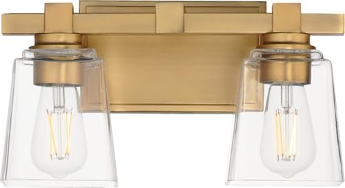 Maxim Lighting 21382CLNAB Cubos 2-Light Wall Sconce, Natural Aged Brass