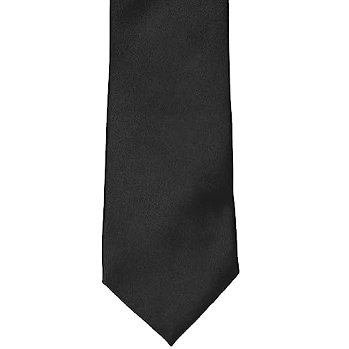Tiemart Solid Color Clip-On Tie (Black) #TOP3