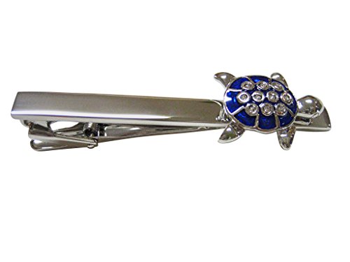 Kiola Designs Blue Turtle Tortoise Square Tie Clip