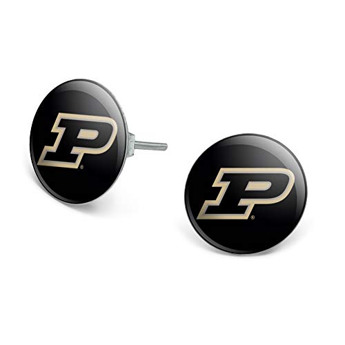 Purdue Boilermakers Logo Novelty Silver Plated Stud Earrings