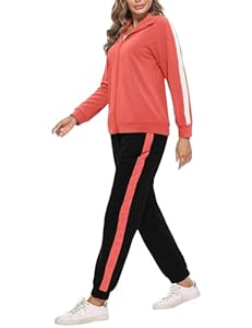 Demegimi Bequemer Damen Jogginganzug Zweiteiler mit Atmungsaktivem Stoff Sportanzug für Gym Freizeit Fitness Outdoor Homewear Loungewear Streetwear Style