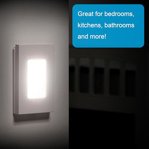 Image of GE Slimline CoverLite LED Night Light, Plug-in, Dusk to Dawn, Modern Outlet Cover, UL Certified, Ideal for Bedroom, Nursery, Bathroom, Hallway, 10215