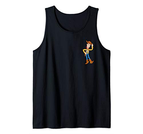Disney Pixar Toy Story Woody Portrait Left Chest Pocket Tank Top