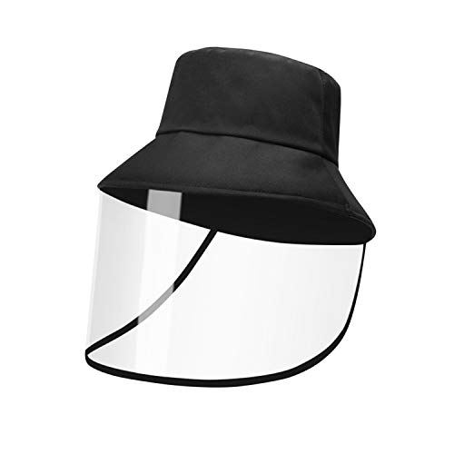Olinase Sun Protective Fishing Hats for Men Women Anti-Saliva Dustproof Clear Face Cover Shield Bucket Hat