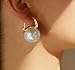 Pearl Earrings for Women Trendy Gold Hoop Pearl Drop Earrings Sterling Silver Post Stud Earring Fashion Jewelry