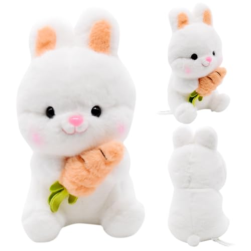 SoLLek Conejito de Peluche, Peluche de Conejo pequeño, Suave y Tierno de Peluche Conejito, Conejito Zanahoria Peluche Animales, Decoración del hogar Regalo para Cumpleaños - 26cm
