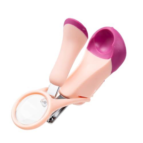 ASAKKURA シー幼児用耐久性爪切り 拡大鏡付き指爪 足爪ケア 子供向け 設計 軽量持ち運び ベビーネイルケア