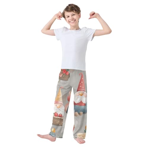 Birthday Gnome with Candle Boys Long Pants Soft Trousers Elastic Waist Kids Lounge Bottoms with Pockets S-XL3