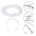 mifengda 10 Pieces Angel Halo Headband Feather Angel Halo Headband Costume Halo Headbands for Halloween Party Christmas (White)