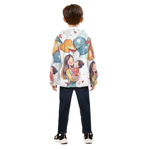 Balloons Girls Fleece Jacket Girls Fall Jacket Girls Zip Up Hoodie Girls Sherpa Jacket 2-10T4