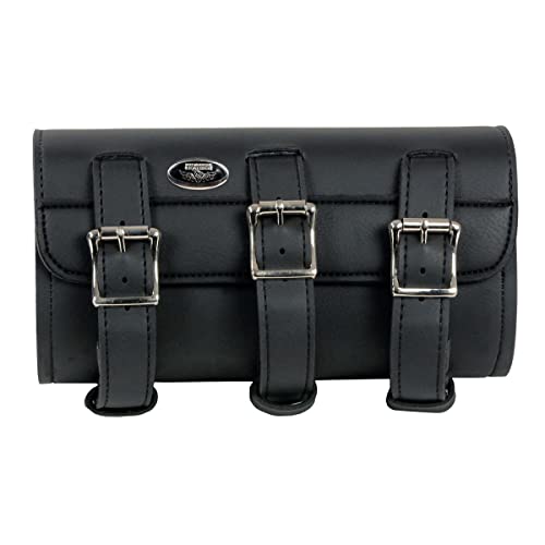 Image of Milwaukee Performance SH49803 Black PVC Large Two Buckle Tool Bag for Motorcycles - One Size