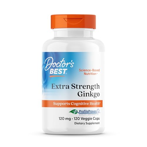 Doctors Best Extra Strength Ginkgo Non-GMO Gluten Free Vegan Soy Free Promotes Mental Function and Memory 120 mg 120 Count (Pack of 1)(Packaging may vary)