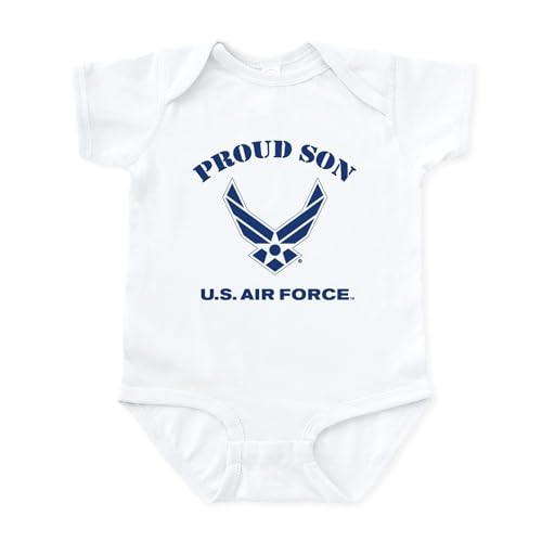 CafePress Proud US Air Force Son Baby Light Bodysuit Cute Infant Bodysuit Baby Romper