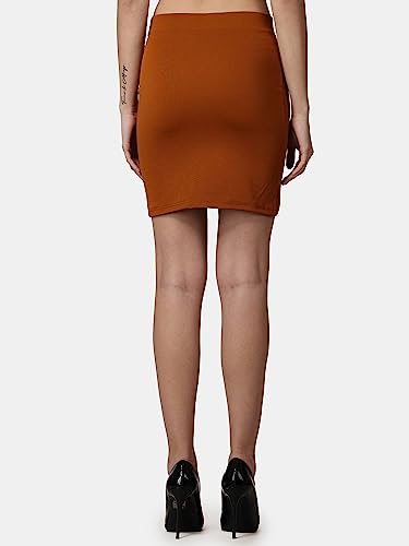Image of POPWINGS Casual Shimmer Solid Sarong Mini Skirt for Women | Summer Skirt for Women | Mini Skirt for Women