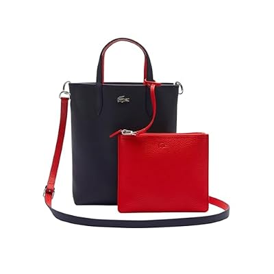 Lacoste Borsa shopping verticale Anna, Sinople/blu navy-bianco aconite, One Size, Borsa shopping verticale Anna