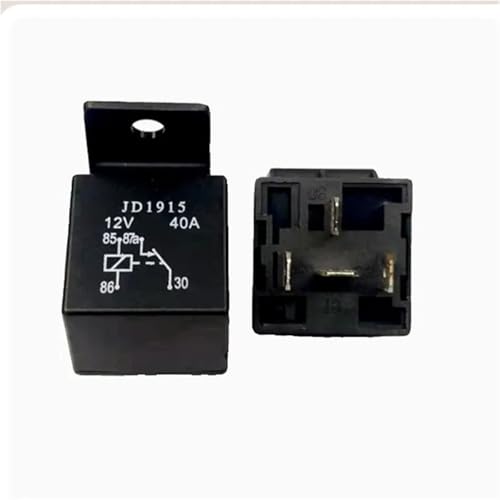 Relais JD1915 12V 40A 4 broches pour circuit automobile - Lot de 10 pièces