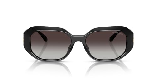 La Mejor Selección de Lentes Michael Kors para comprar online. 49 Michael Kors Mk2240u Siesta Key - anteojos de sol rectangulares de ajuste universal para mujer, Negro/Gris Oscuro Gradiente, 54 mm