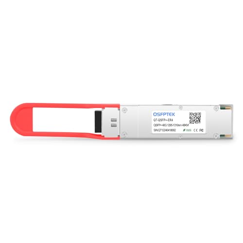 Image of QSFPTEK 40GBASE-ER4 QSFP+ Module, 1310nm 40km DOM LC SMF Optical Transceiver for Cisco QSFP-40G-ER4