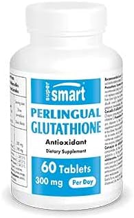Supersmart - Perlingual Glutathione 100 mg - Immune System Booster - Support Detox & Protect The Liver - Promote Longevity | Non-GMO & Gluten Free - 60 Tablets