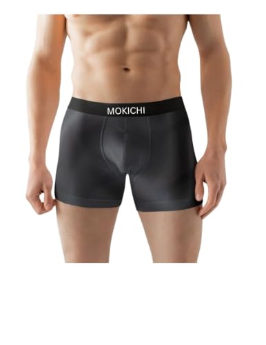 Image of Men's Ice Silk Boxer Briefs for Men Pack of 4 | Ultra Soft Breathable Stretch Trunks | Moisture Wicking Quick Dry Innerwear | Comfort Fit No Ride-Up Underwear Sports