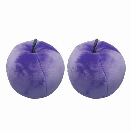 Decorative Apple Pin Cushions, 6Colors, 2 Count (Purple)