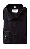 Marvelis Hemd, Comfort Fit, Langarm 64cm, Bügelfrei, Schwarz, New Kent Kragen, 100% Baumwolle (44)
