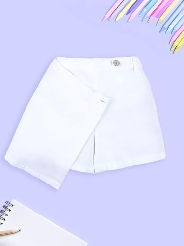 Image of KiddoPanti Girls Denim Over Lap Shorts