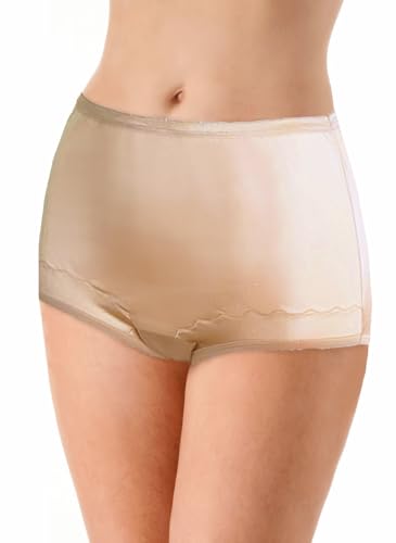 Image of Dixie Belle Women's Underwear Nylon Brief High Waist Scallop Trim 3-Pack 719