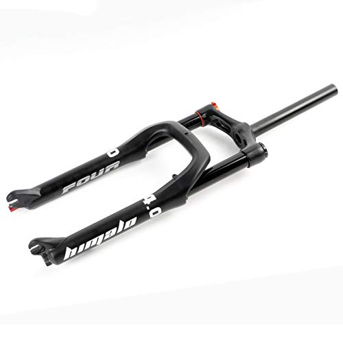 Mzp Bmx E-Bike Front Fork 20 Inch Mtb Bike Air Suspension 1-1/8" Steerer Ultra-Light Bicycle Fork Damping Adjustment Quick Release Disc Brake Travel 100Mm (Color : Black, Size : 20In) #TOP3